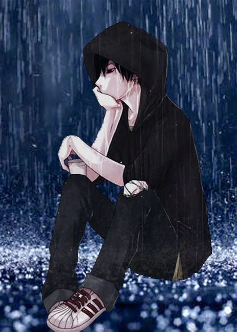 Anime Boy Sitting Alone