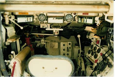 One of my very favorite places. The drivers compartment of an M60 ...