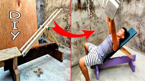 HOW TO MAKE ADJUSTABLE BENCH PRESS | DIY (AT HOME) | HOME-MADE GYM ...