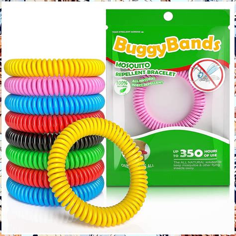 BuggyBands Mosquito Bracelets, 48 Pack Individually Wrapped, DEET Free ...