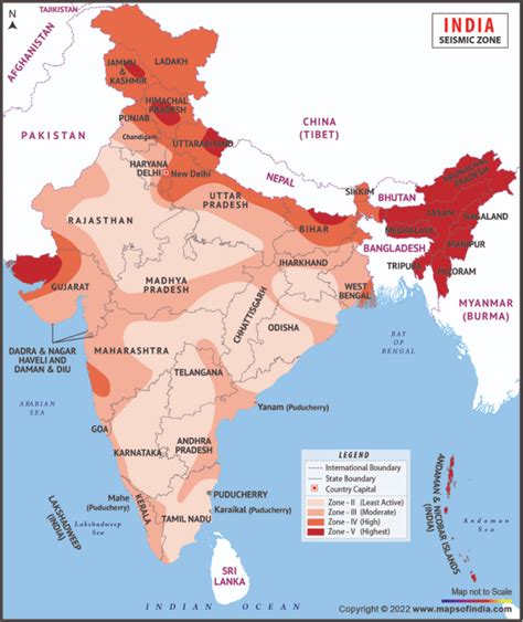 Earthquake Prone Zones In India