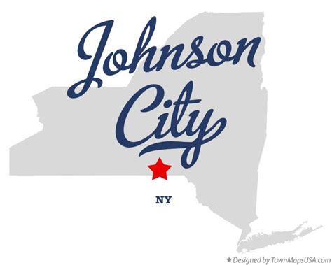 Map of Johnson City, NY, New York