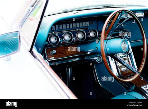 1960's restored classic Ford Thunderbird interior Stock Photo - Alamy