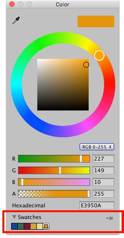 Unity - Manual: Swatch libraries