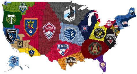 [OC] Closest MLS Team to Every County and Province - 2018 : r/MLS