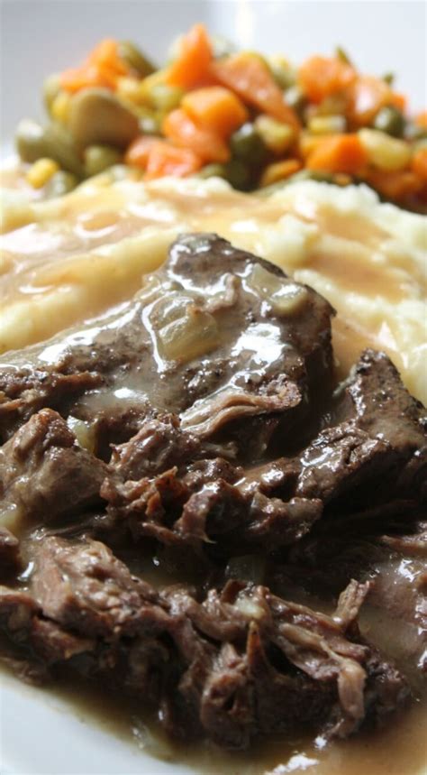 Slow Cooker Sirloin Steak with Gravy Recipe. Fork tender sirloin steak ...