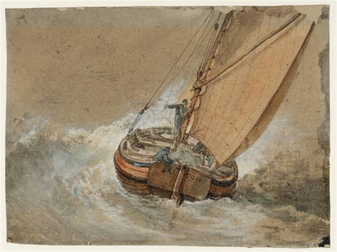 Joseph Mallord William TurnerA Fishing Boat in a Rough Sea, Seen from ...