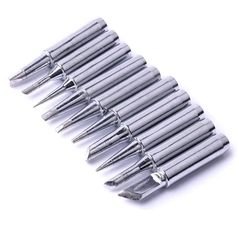 US Warehouse 10Pcs/Set Soldering Iron Tips Solder Tip Lead free ...