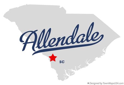 Map of Allendale, SC, South Carolina