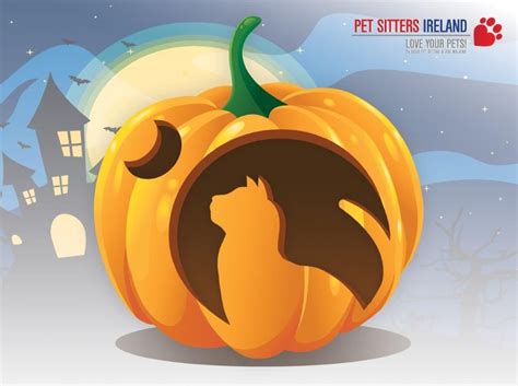 Pumpkin Carving Templates Cat