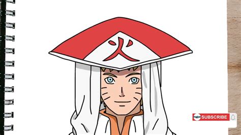 How to draw NARUTO HOKAGE STEP BY STEP - YouTube