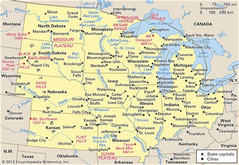 Printable Midwest Map - Printable Word Searches