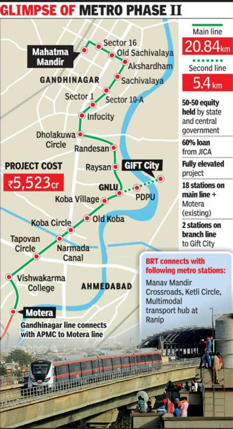 Metro Route Map Ahmedabad - United States Map States District