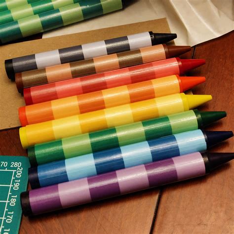 Colorful Striped Jumbo Crayons (set of 8) | WritingUtensilHDN