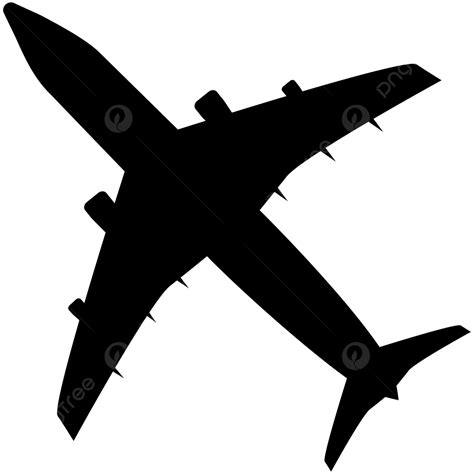 Flying Airplane Silhouette Vector PNG, Airplane Silhouette Fly ...