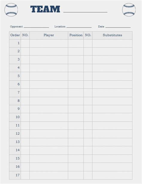 Blank Excel Spreadsheet Printable Or Free Te | Ibert inside Dugout ...