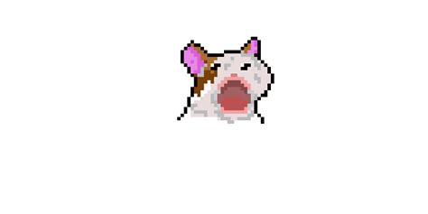 Cat open mouth meme pixel art