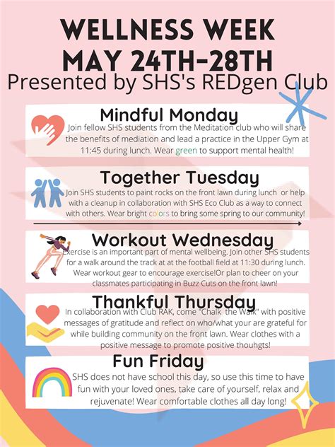 SHS Wellness Week, May 24-28 | Shorewood School District