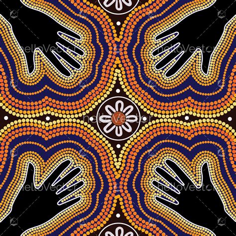 Aboriginal art vector painting. - #HV0000092 - Hello Vector