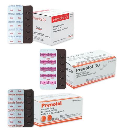 Atenolol 100 mg 100 tablets Prenolol beta blocker – Thai Pharmacy