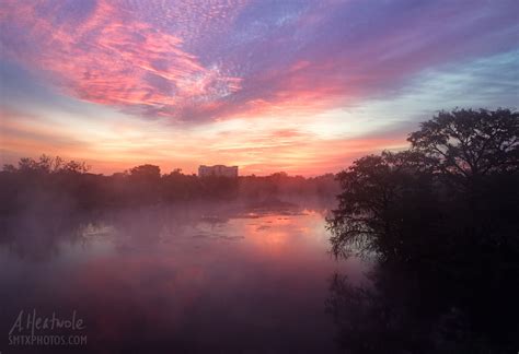 Foggy Sunrise at Spring Lake - San Marcos Photos Print Store