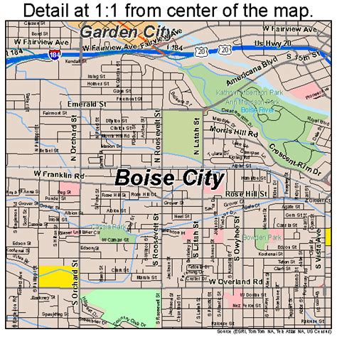 Boise City Idaho Street Map 1608830