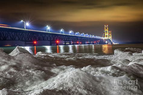 Mackinac Bridge Winter Ice -7358 Photograph by Norris Seward | Fine Art ...