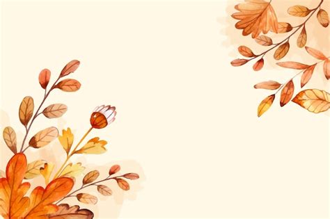 Free Vector | Watercolor autumn leaves background