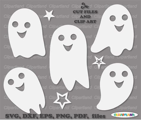 Ghost Svg Bundle Png Dxf Eps Ai Pdf Jpg Ghost SVG Cute ...