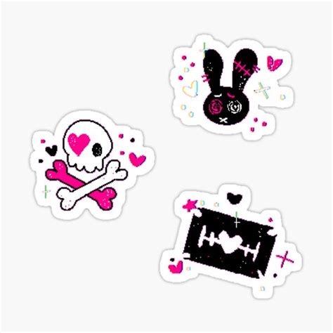 "Emocore (Set 2)" Sticker for Sale by p0lterpuppy | Redbubble