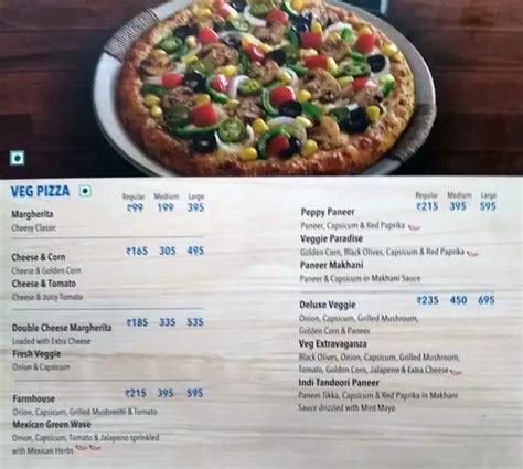 Menu at Domino's Pizza, Hyderabad, Ground Floor, MIG 17-Block, MIGH 7/A ...