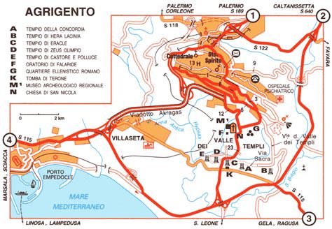 Map of Agrigento - Mappa di Agrigento