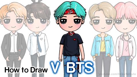 Bts Drawing Easy Cartoon : Learn how to draw bts easy pictures using ...