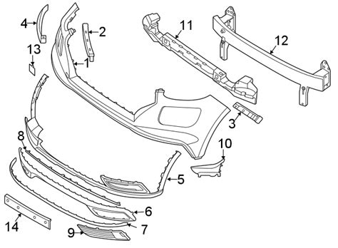 2022 Hyundai Tucson Bumper Trim (Right, Front, Lower) - 86596K2000 ...