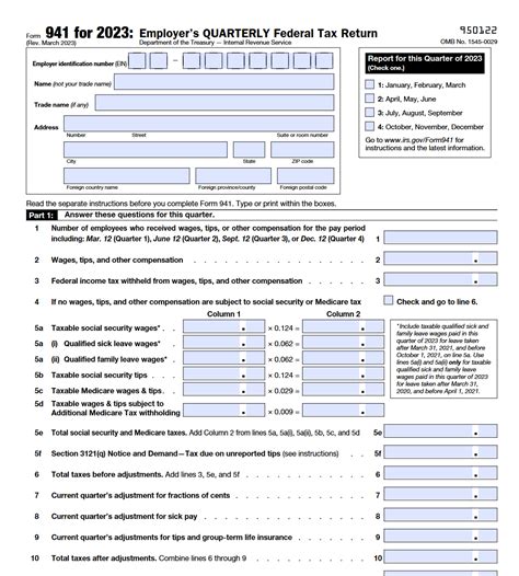 2023 Tax Form 941 - Printable Forms Free Online