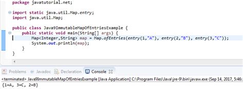 Java 9 Immutable Map Example | Java Tutorial Network