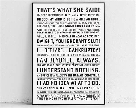 The Office Quote Print: Quotes, TV Show, US, Poster, Gifts, Poster ...