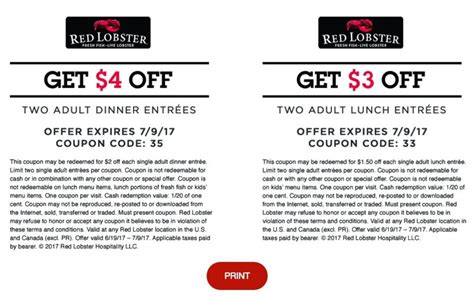 Free Printable Red Lobster Coupons | Free Printable A to Z