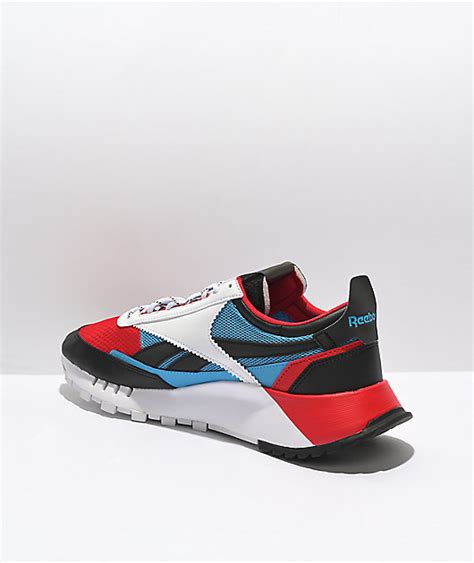 Reebok Classic Leather Legacy White, Red & Blue Shoes