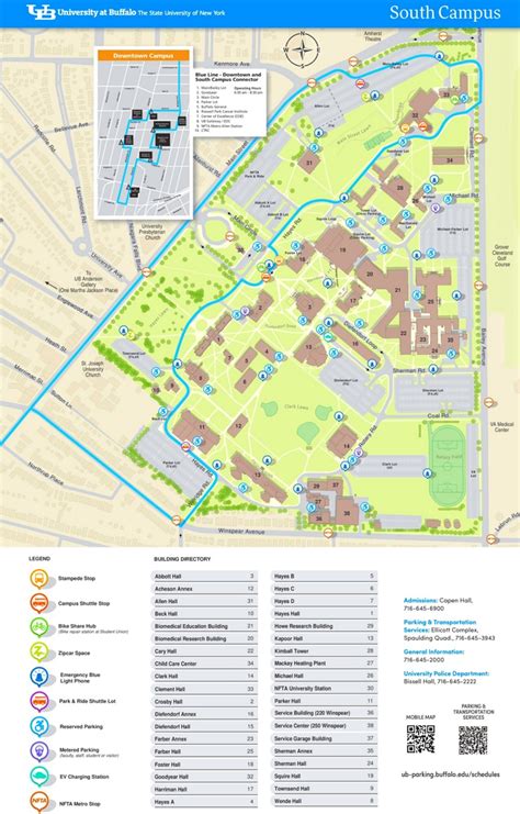 University at Buffalo South Campus map - Ontheworldmap.com