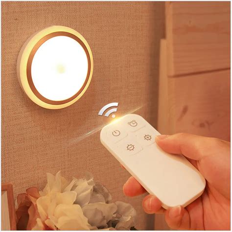 LED IR remote control night lights AAA Battery Powered Anywhere Wall ...