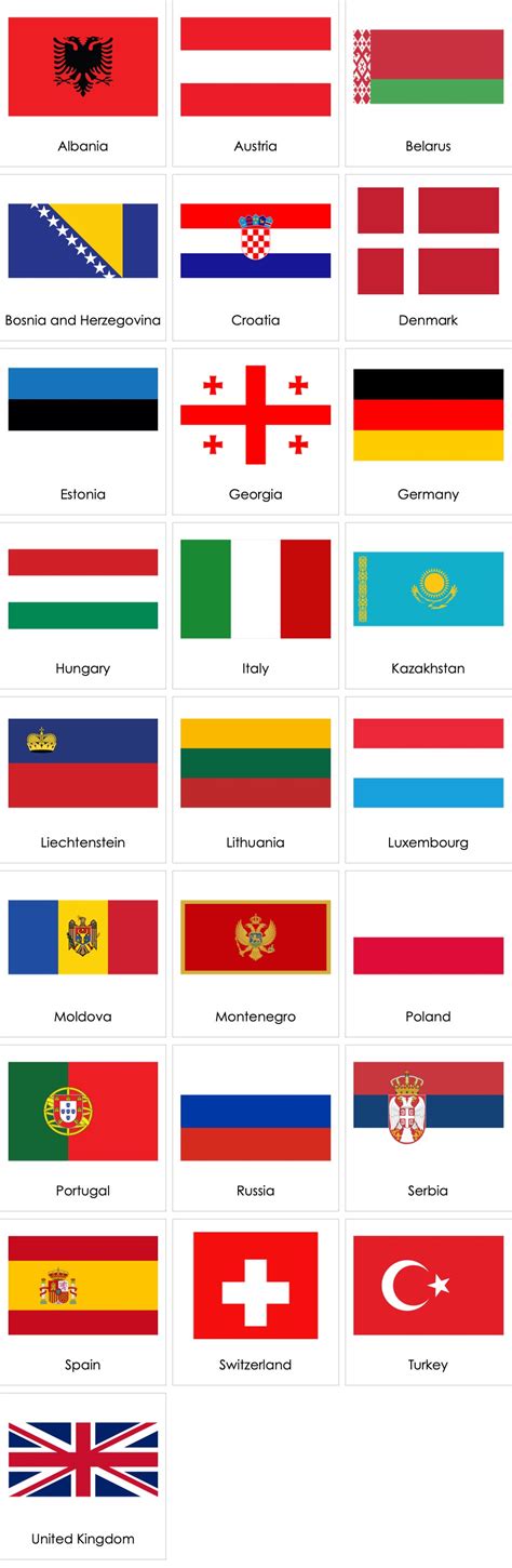 Printable Flags Of Europe