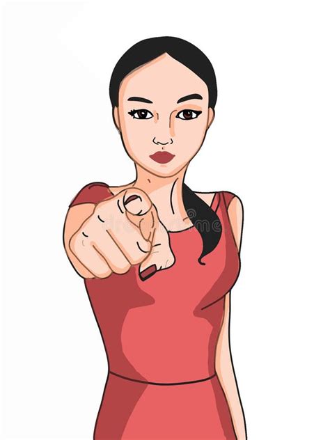 Girl Pointing To You Stock Illustrations – 80 Girl Pointing To You ...