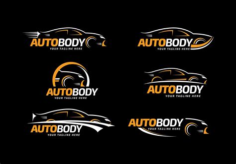 Auto Body Logo Template Free Vector | Free logo templates, Car logo ...