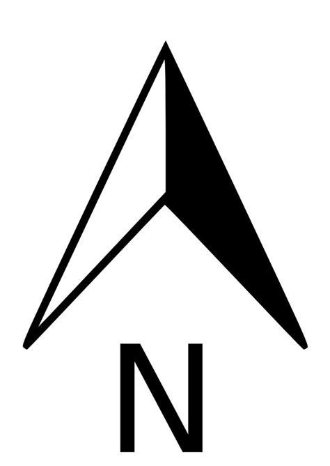 North Arrow Symbol | Typographic logo design, Arrow symbol, Free psd design