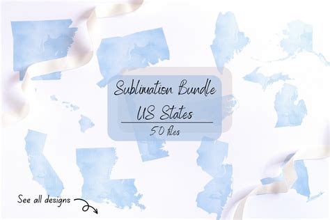 USA Map Blue Watercolor Clipart Graphic by Aneta Design · Creative Fabrica