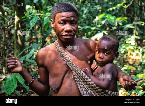 Pygmy tribe in the Dzanga-Sanha Forest Reserve, Central African ...