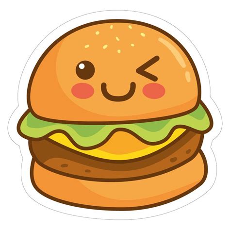 Hambuerguesa | Kawaii doodles, Cute food drawings, Cute laptop stickers