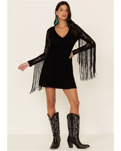 Idyllwind Women's Thunder Road Fringe Crochet Dress | Lace fashion ...