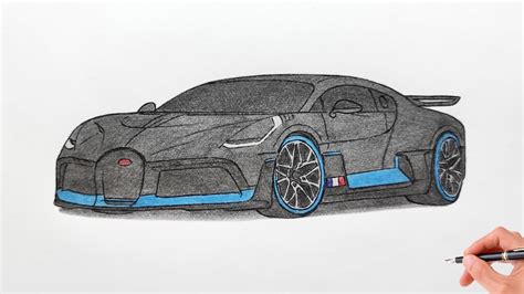 How to draw a BUGATTI DIVO 2019 / drawing car / coloring Bugatti Divo ...